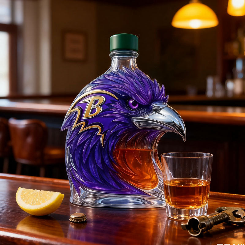🏈 NFL Team🔥Baltimore Ravens 30th Anniversary Whiskey Bottle