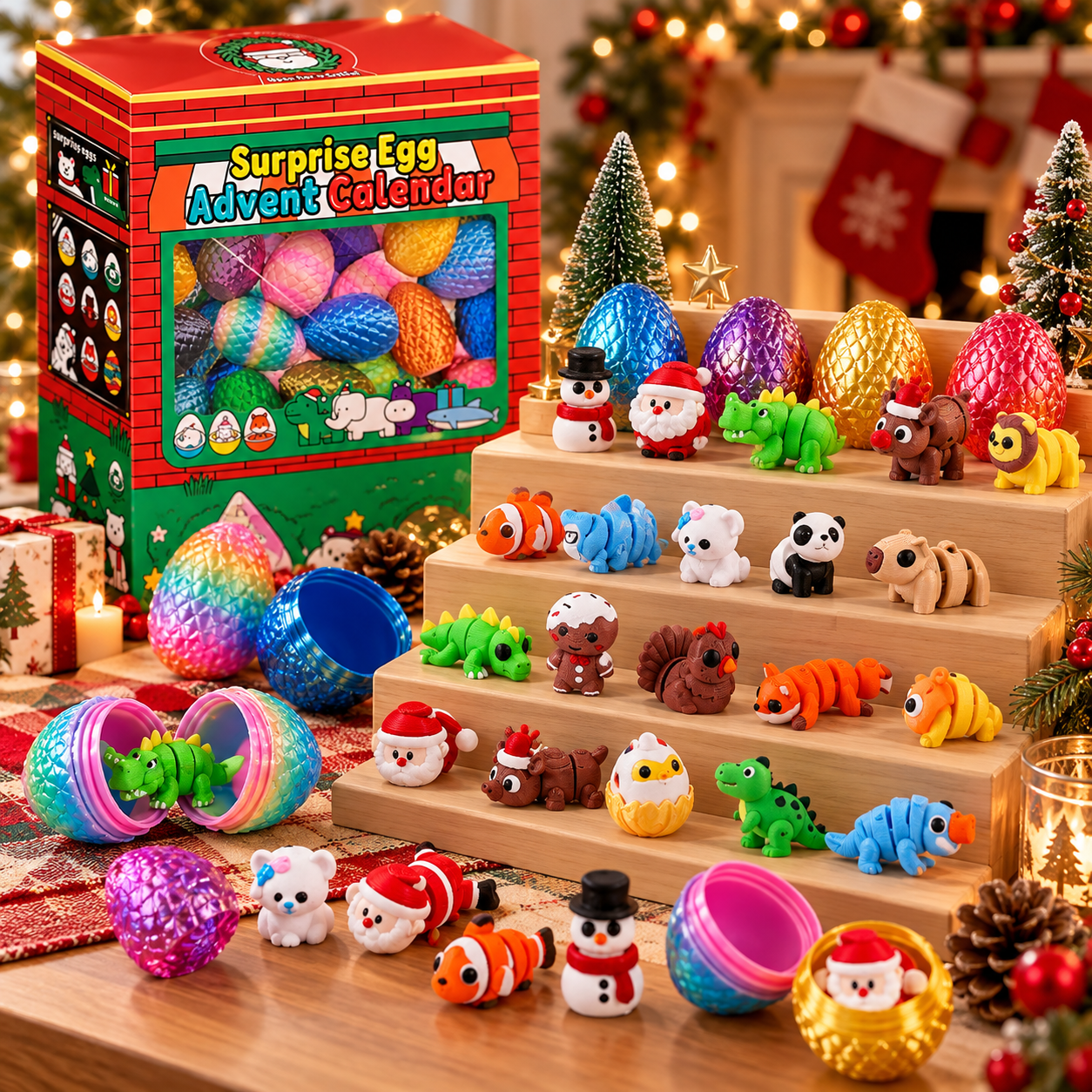 Christmas Surprise Egg Advent Calendar – 24 Days of Mystery Toys and Holiday Fun
