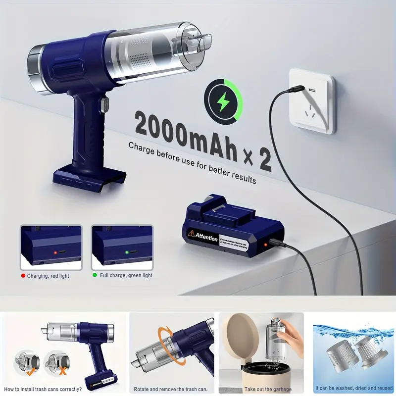 Car Vacuum Portable Cordless High Power