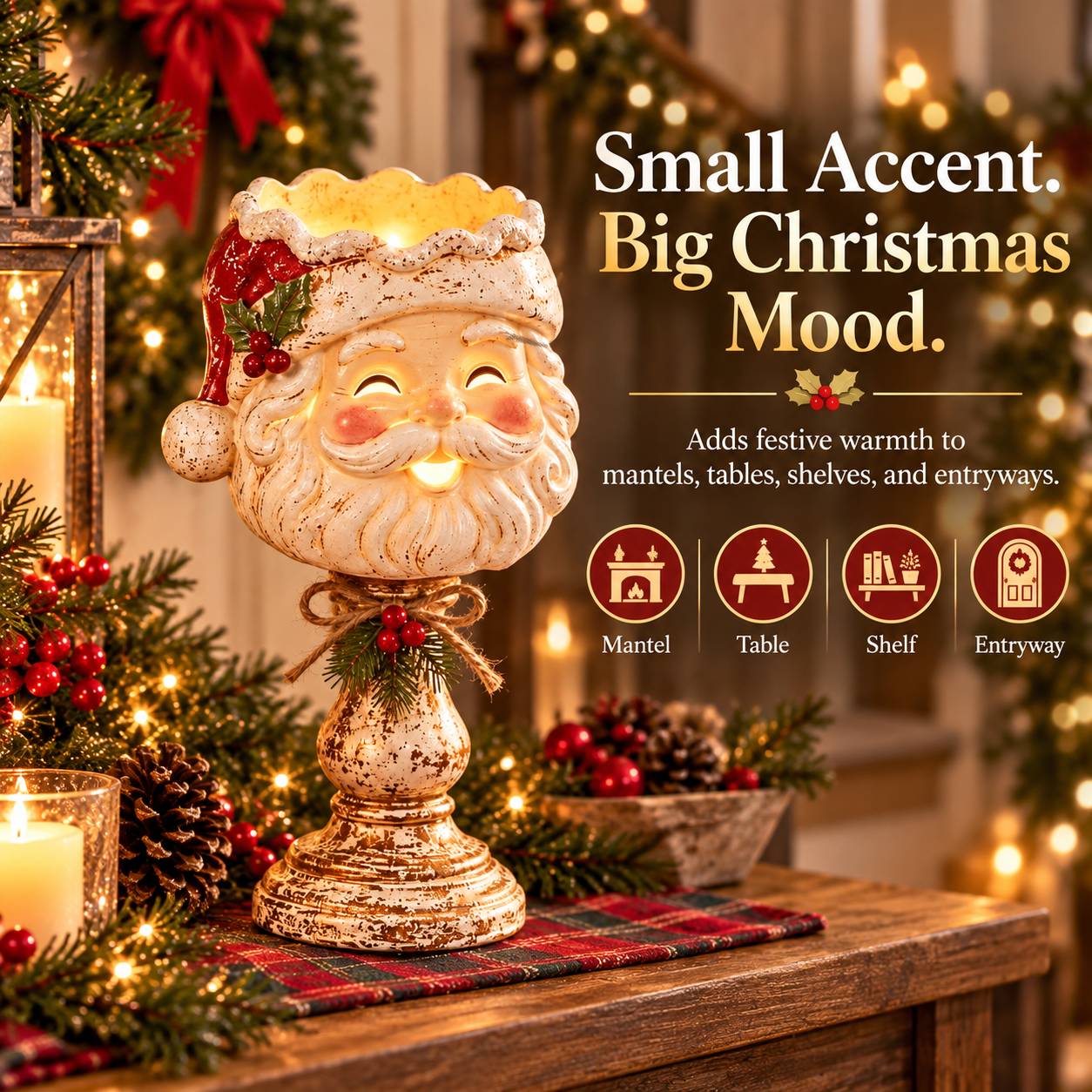 Christmas Heirloom Glow Candle Holder Collection