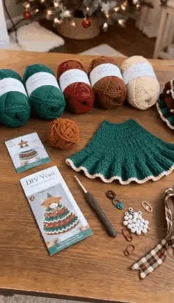 🎄 DIY Animal Christmas Tree Crochet Decor Kit