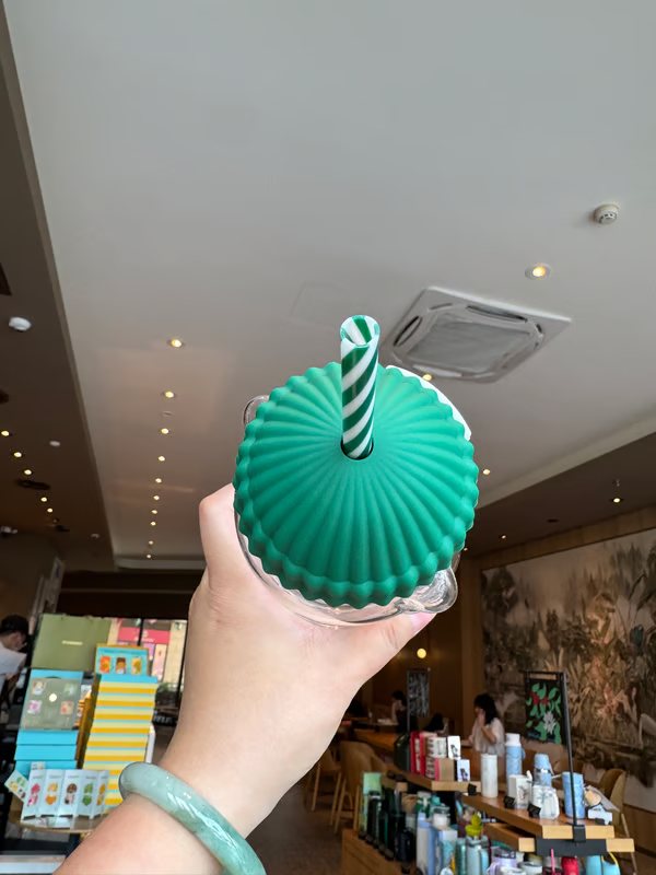 🌟Bearista Glass Straw Cup 🐻✨