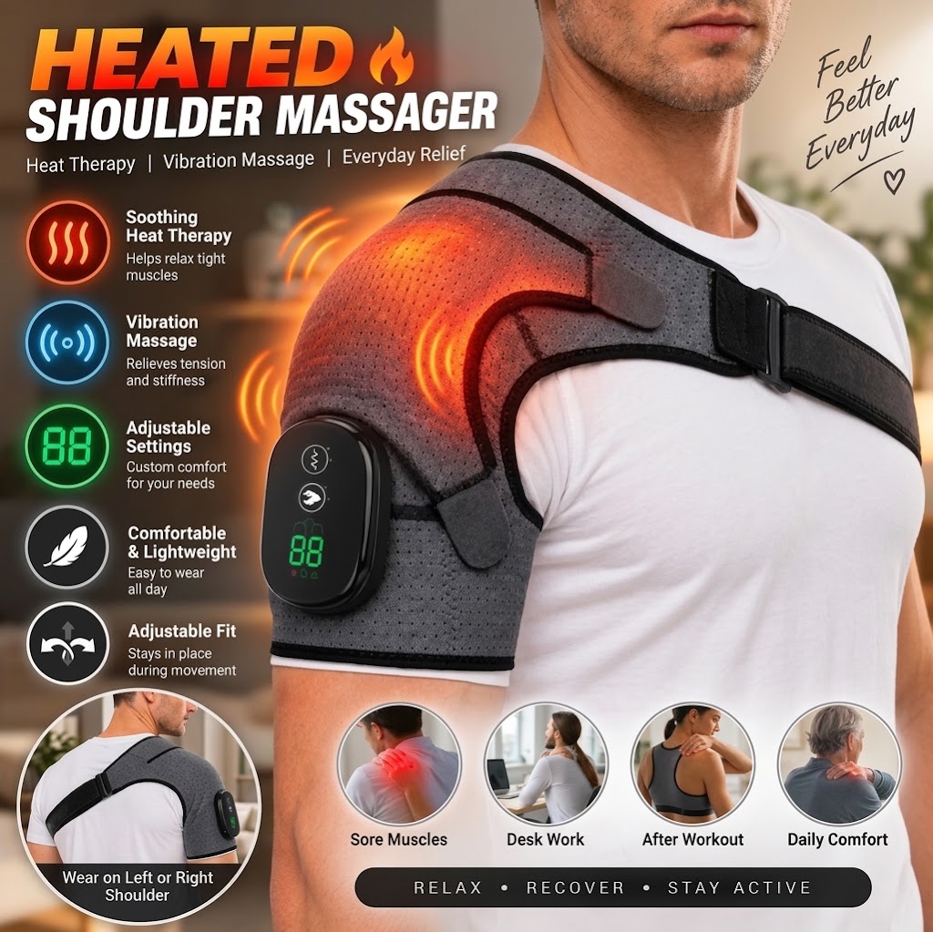 Heated Shoulder Massager with Vibration
