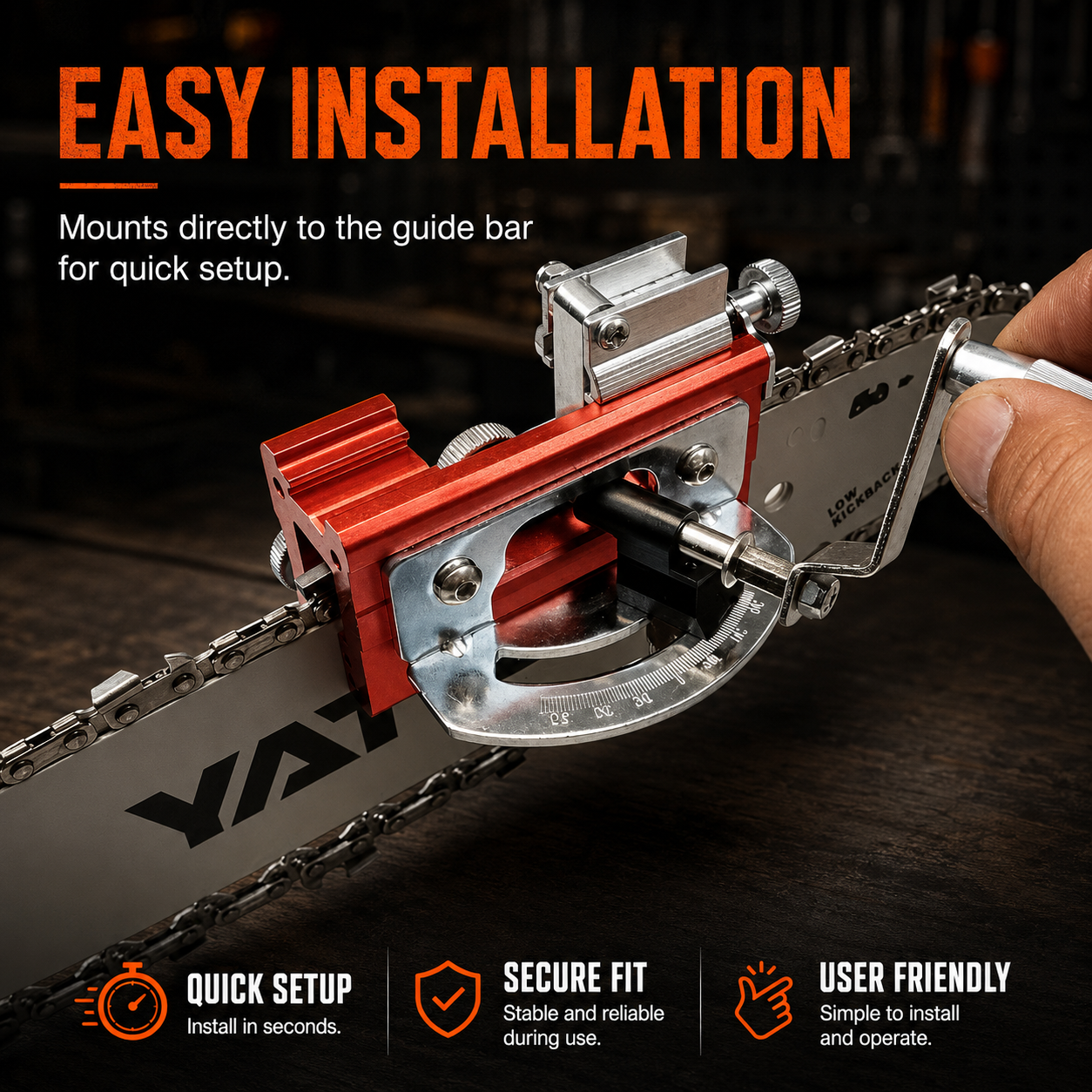 Adjustable Angle Chainsaw Chain Sharpener Kit