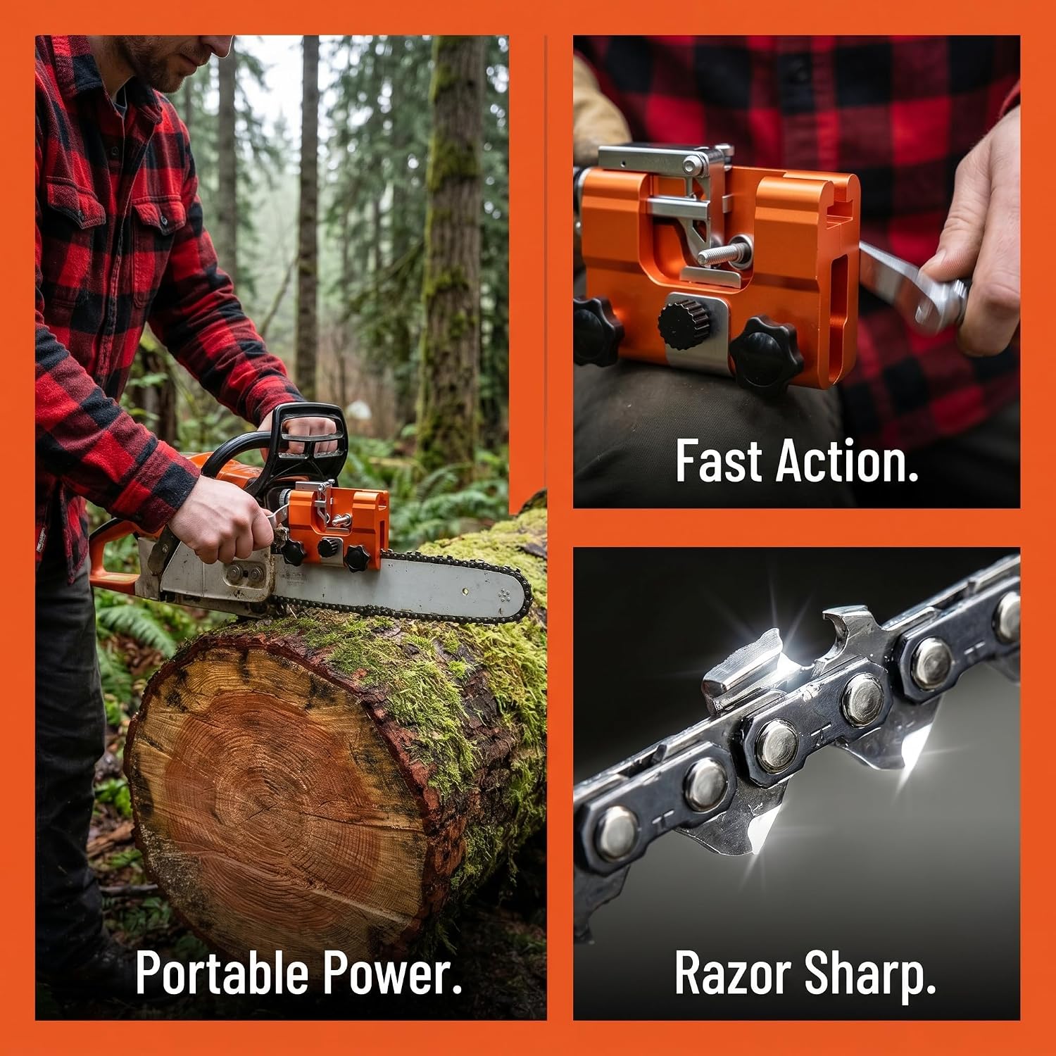 Adjustable Angle Chainsaw Chain Sharpener Kit