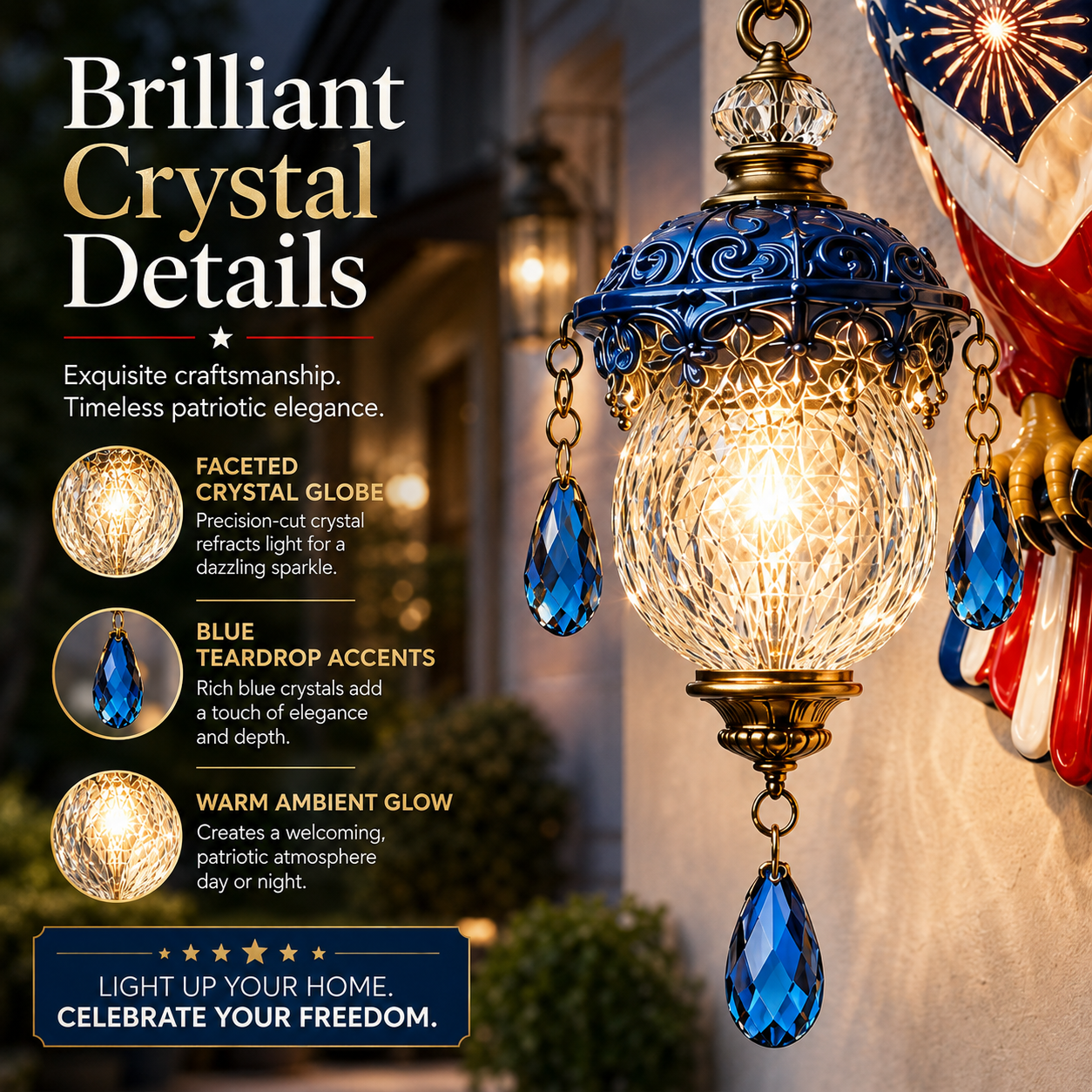 Eagle Crystal Wall Lamp