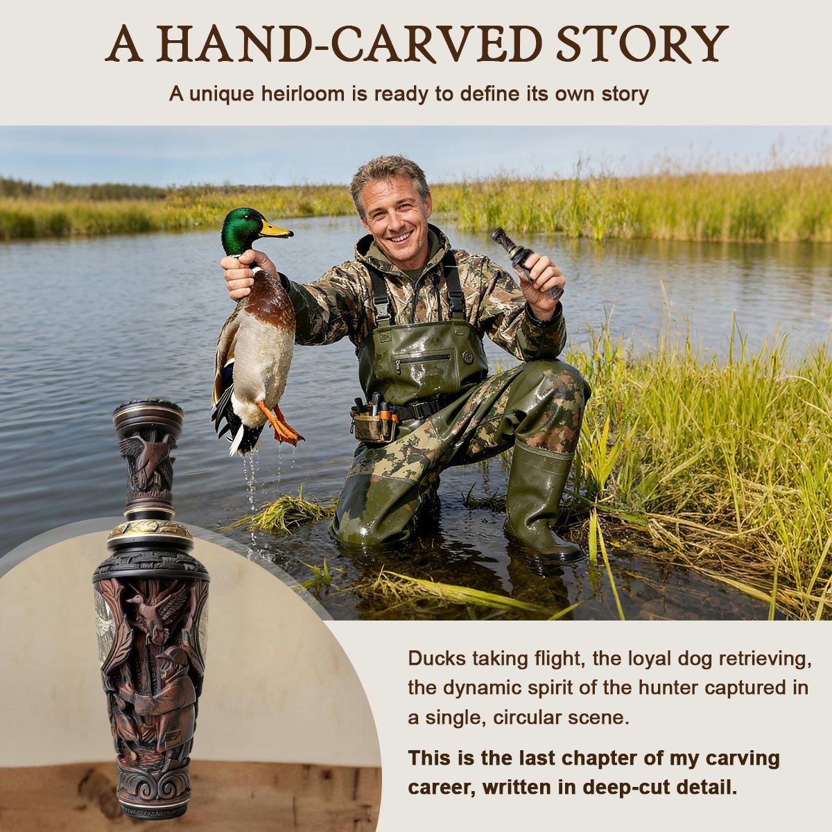 🔥Last Day 50% OFF🦆The Handmade Hunter’s Legacy Duck Call✨