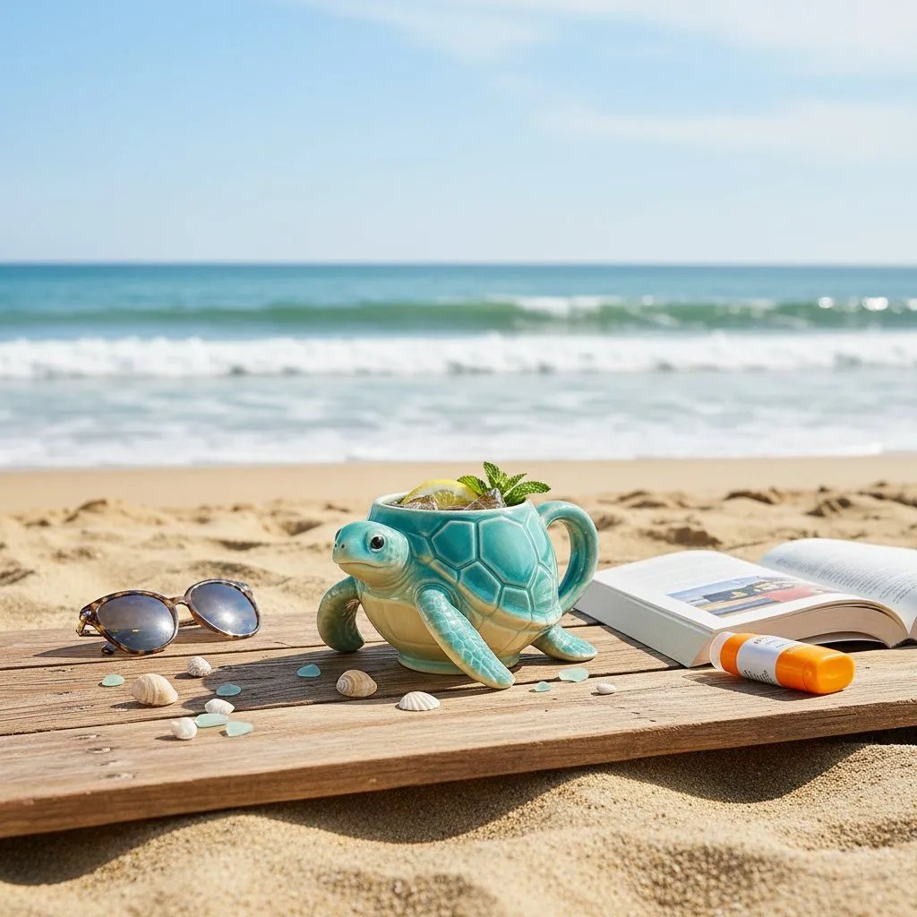 🐢🌊 Sip Serenity with Handmade Sea Turtle Mugs – Art You Can Drink! ☕✨