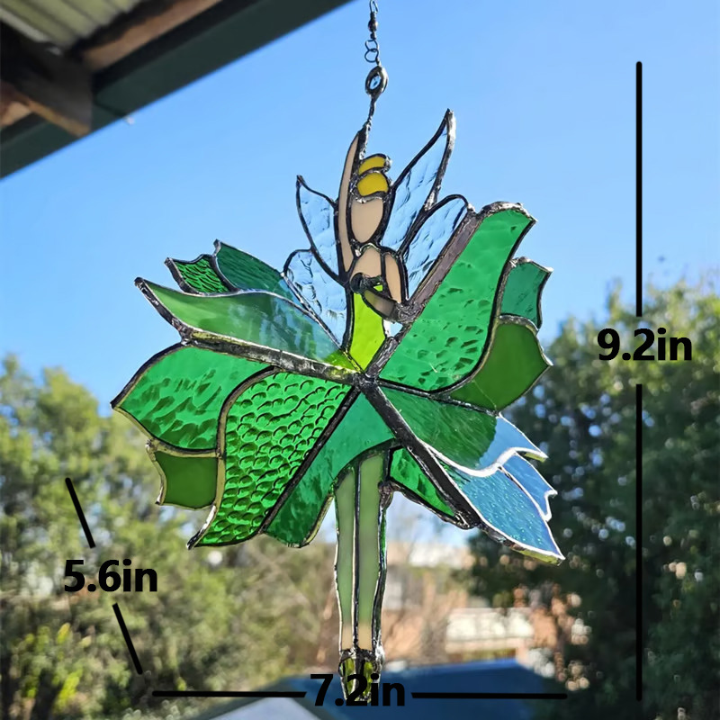 9.2inch 3D Dancing Lady Stained Glass Spinner