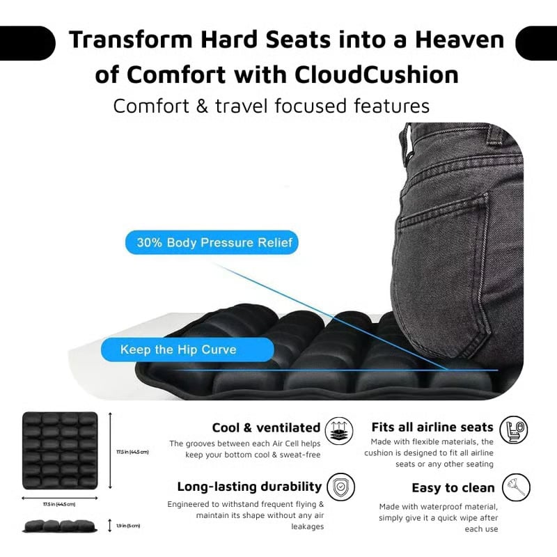 🔥☁Office Seat Cushion Airbag TPU Decompression Air Cushion🎁