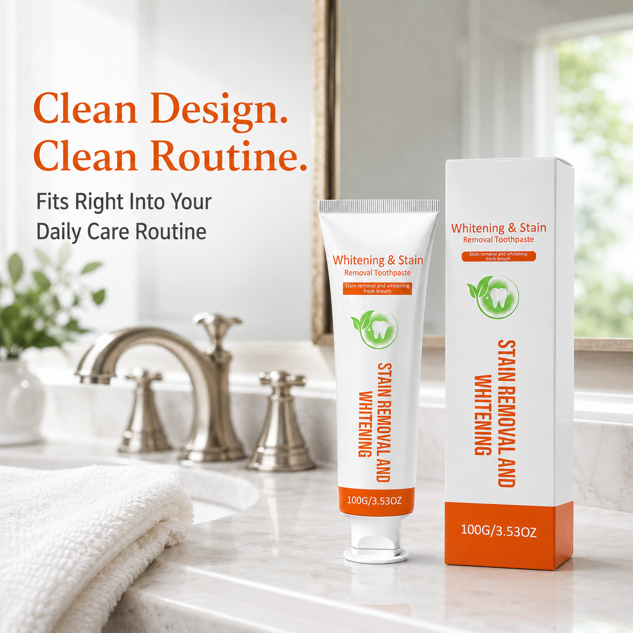 Healiplex Fluoride-Free Whitening Toothpaste – Gentle Stain Removal & Fresh Mint Daily Oral Care