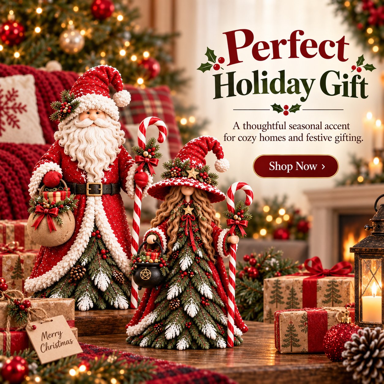 Christmas decorative figure in the shape of a Christmas tree