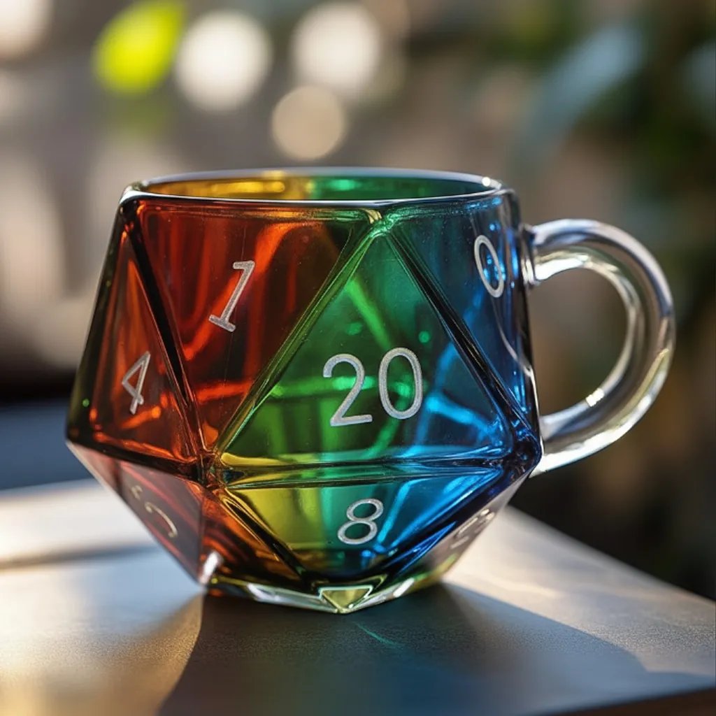 Dungeons & Dragons Rainbow D20 Dice Mug