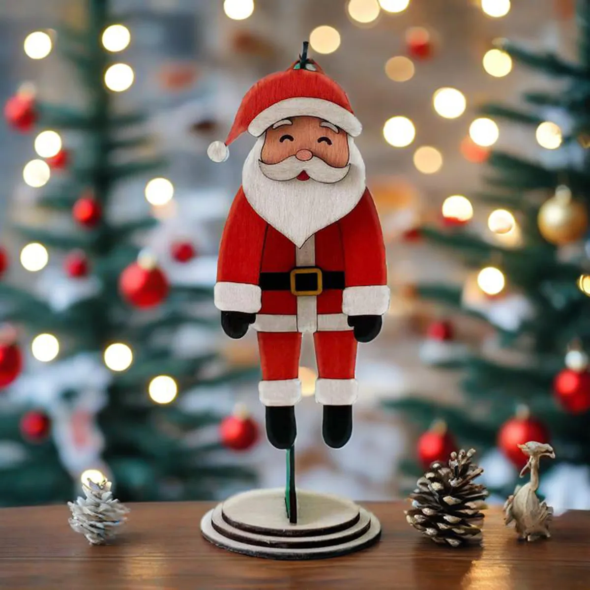 🎄🎅Charming 3D Wooden Christmas Swinger Puzzle