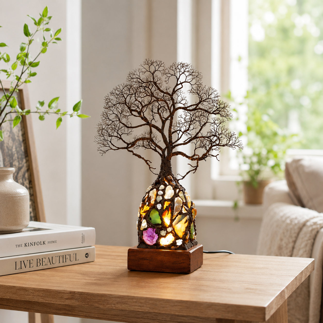 ✨ Bring Positive Energy & Peace Into Your Home With This Stunning Crystal Tree Lamp
