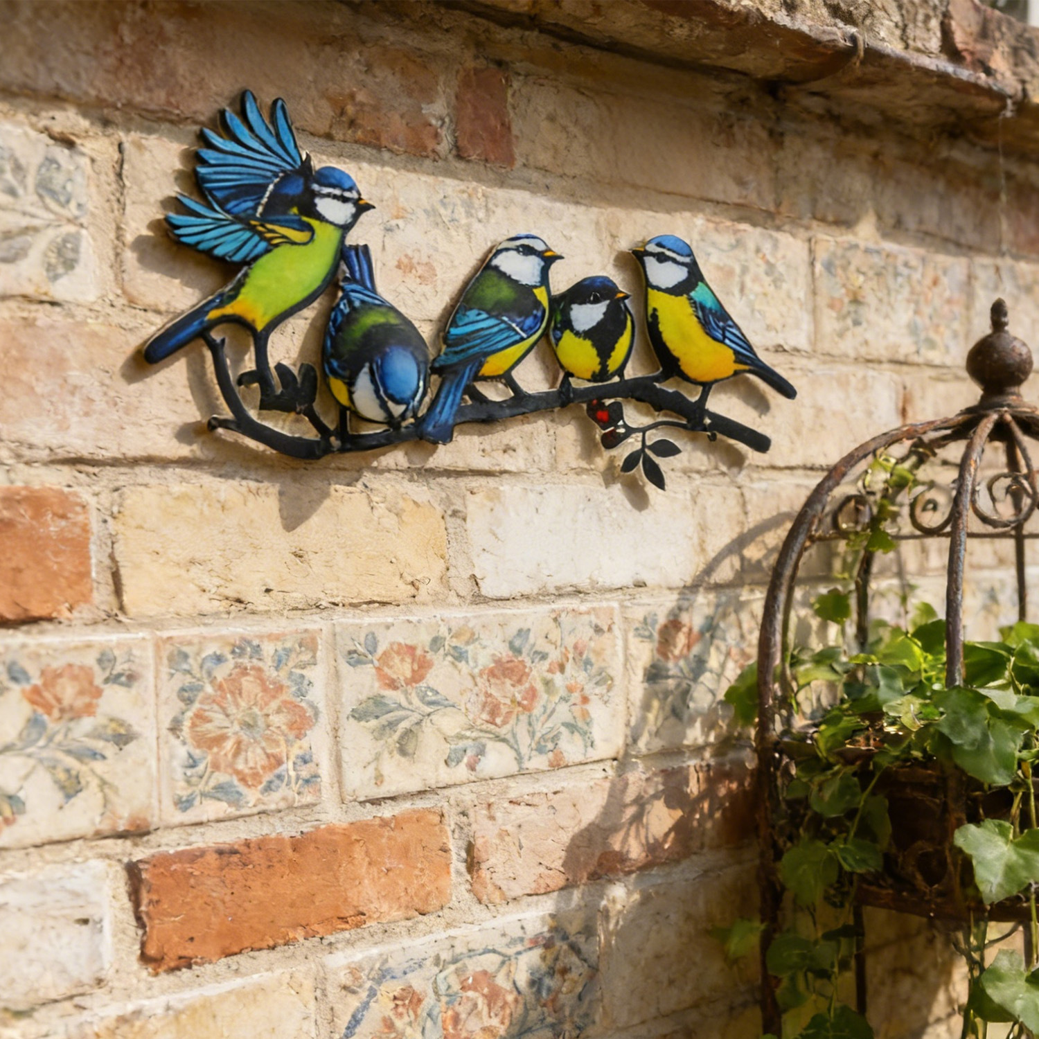 🐦 Colorful Metal Bird Wall Art – Vibrant Garden & Home Decor ✨