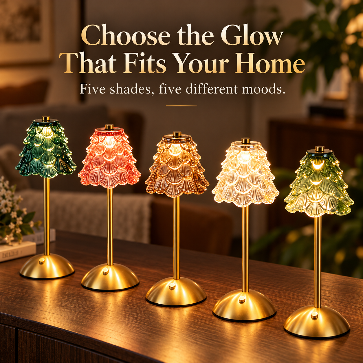 Rechargeable Crystal Tree Table Lamp