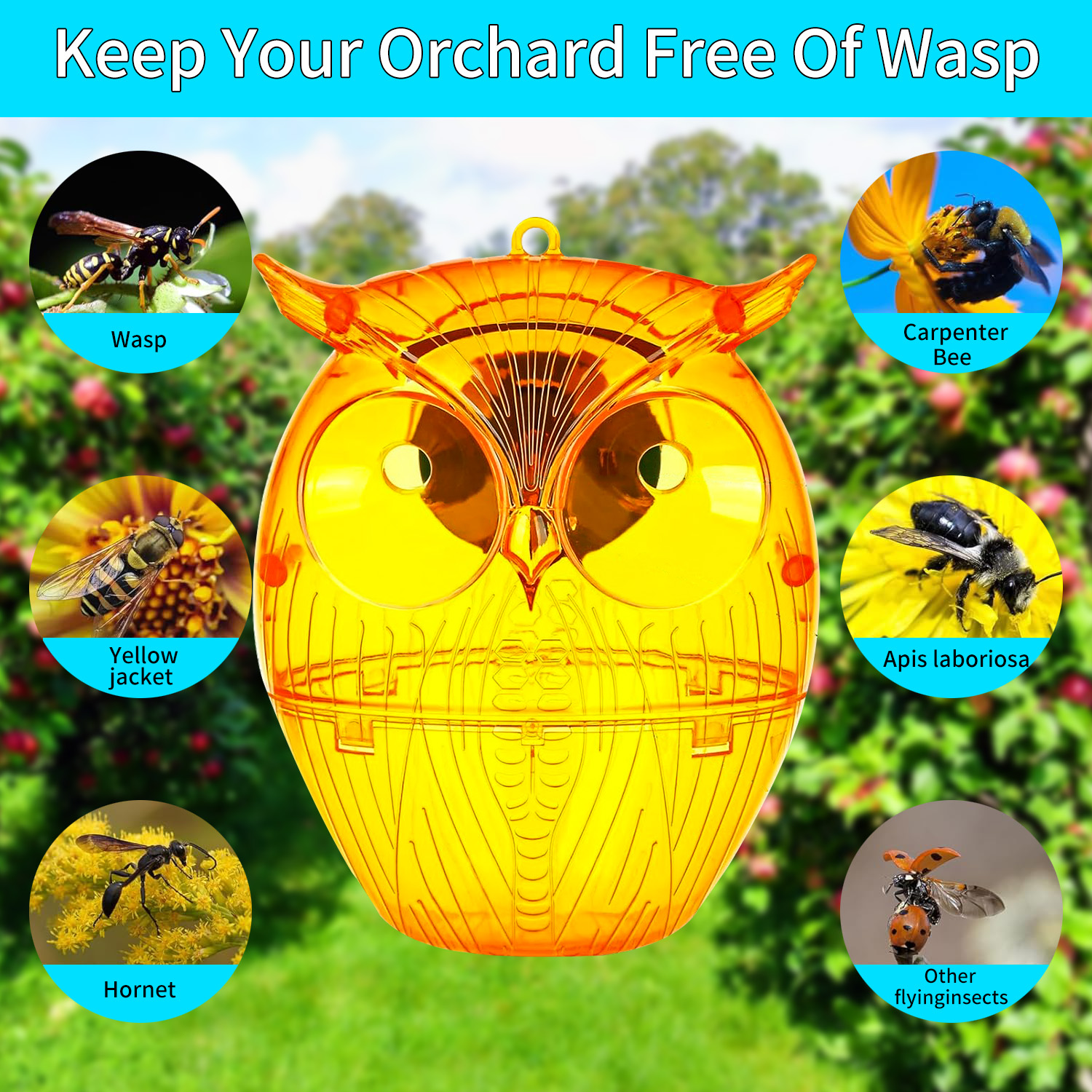 🦉⚡ 2 Pack Solar Owl Wasp Trap – Nature’s Guardian Meets High-Tech Pest Control! 🌞🐝