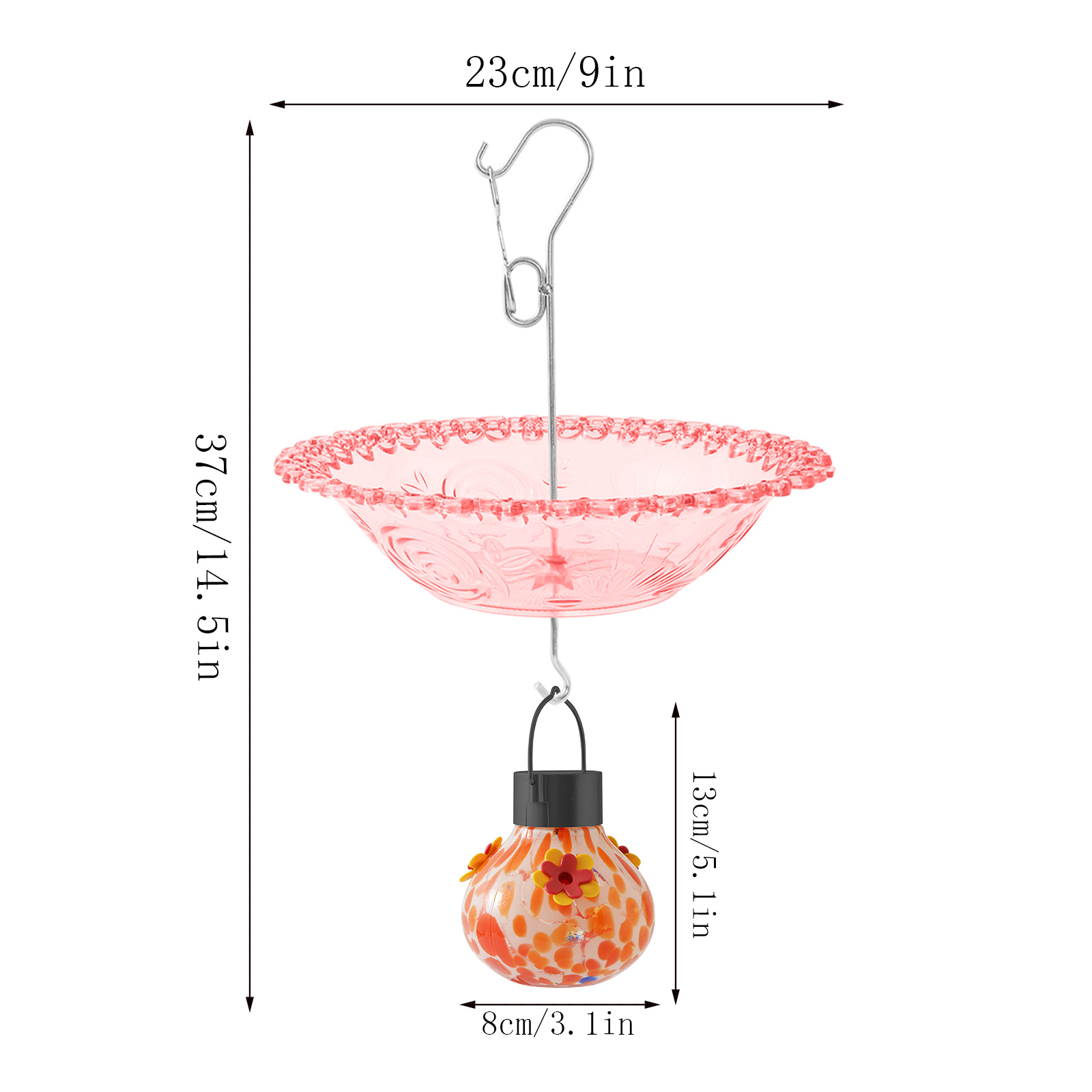 🌞💐 Solar Hummingbird Feeder – Sip, Shelter & Shine with Every Sunset! 🦜✨
