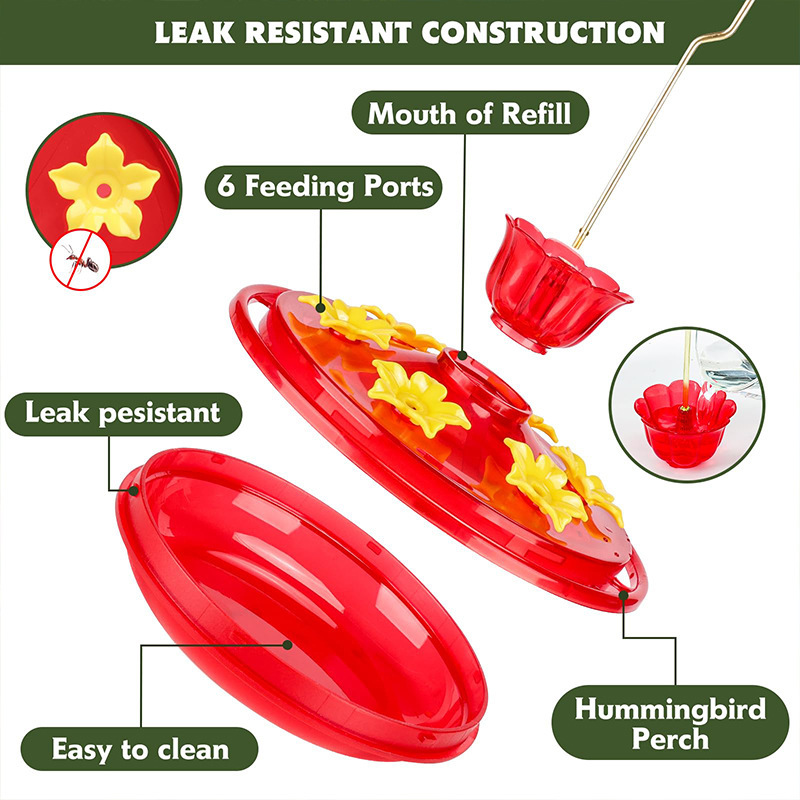 🐦✨ Leak-Proof Hummingbird Feeder – Sip, Snap & Smile with Effortless Joy! 🌺🔍