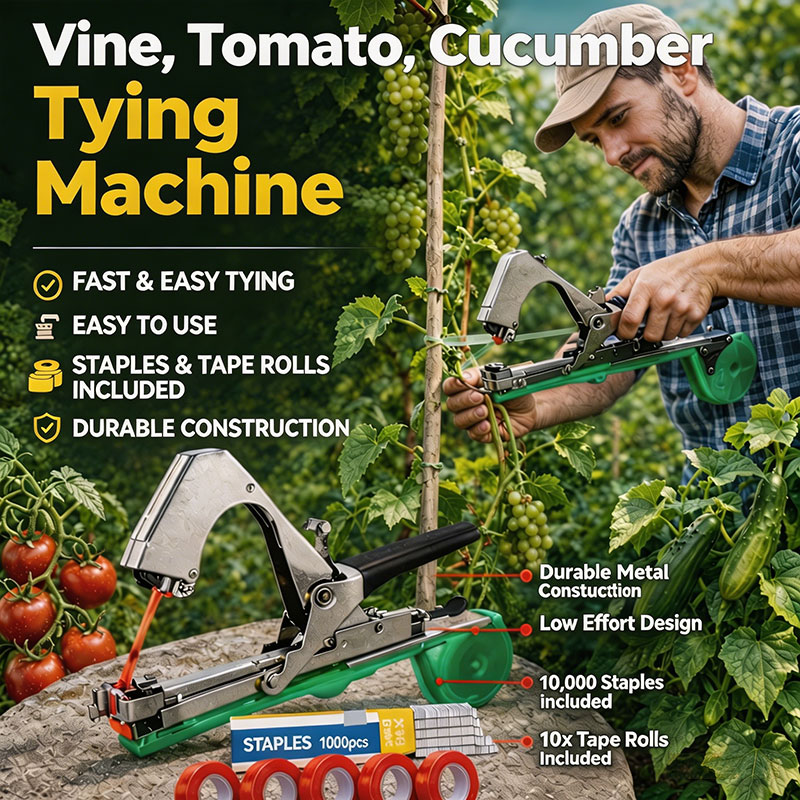 🌱 All-in-One Plant Tying Tool – Fast, Easy Garden & Vine Support ✨