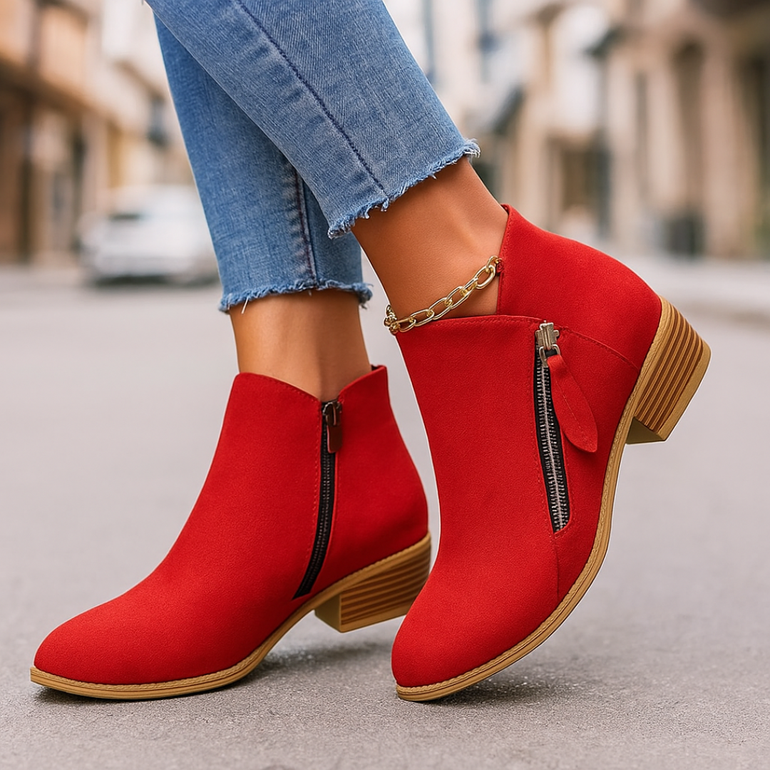 Women's Fashionable Solid Color Orthopedic Ankle Boots
