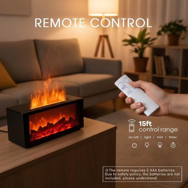🔥Dance with Flames. Sleep in Serenity— Fireplace Flame Humidifier