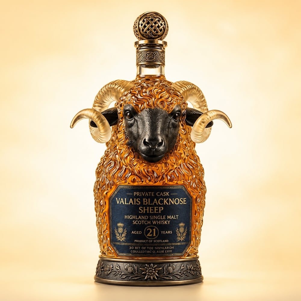 Valais Blacknose Sheep 21-Year-Old Private Cask: Highland Single Malt Scotch Whisky,