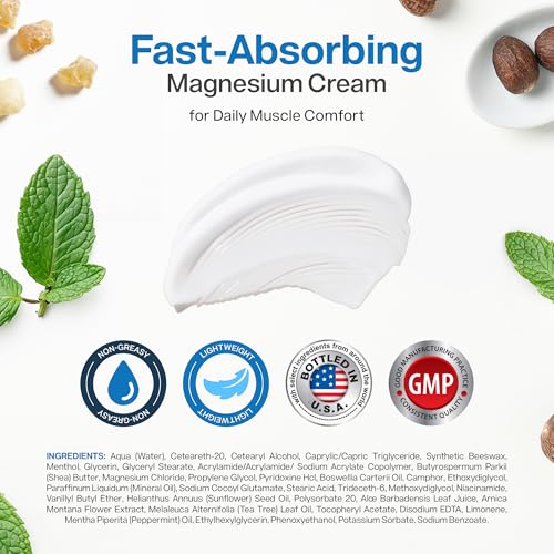 Healatia magnesium cream formula features