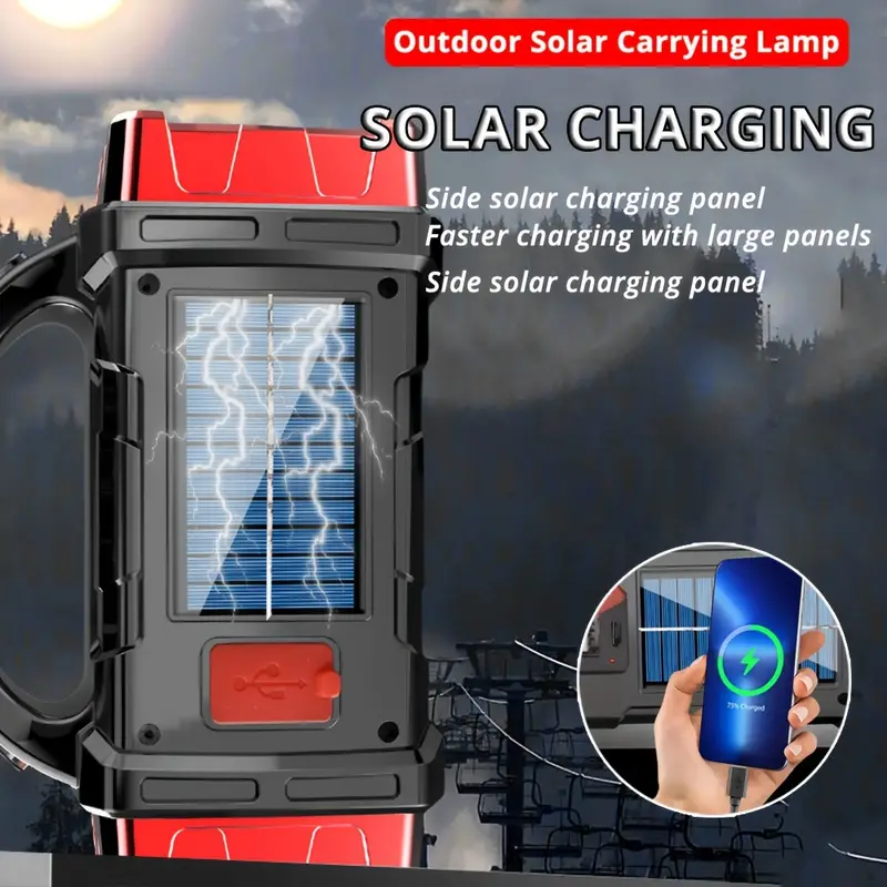 Ultra-high brightness Two Side Solar Handheld Emergencies Flashlight