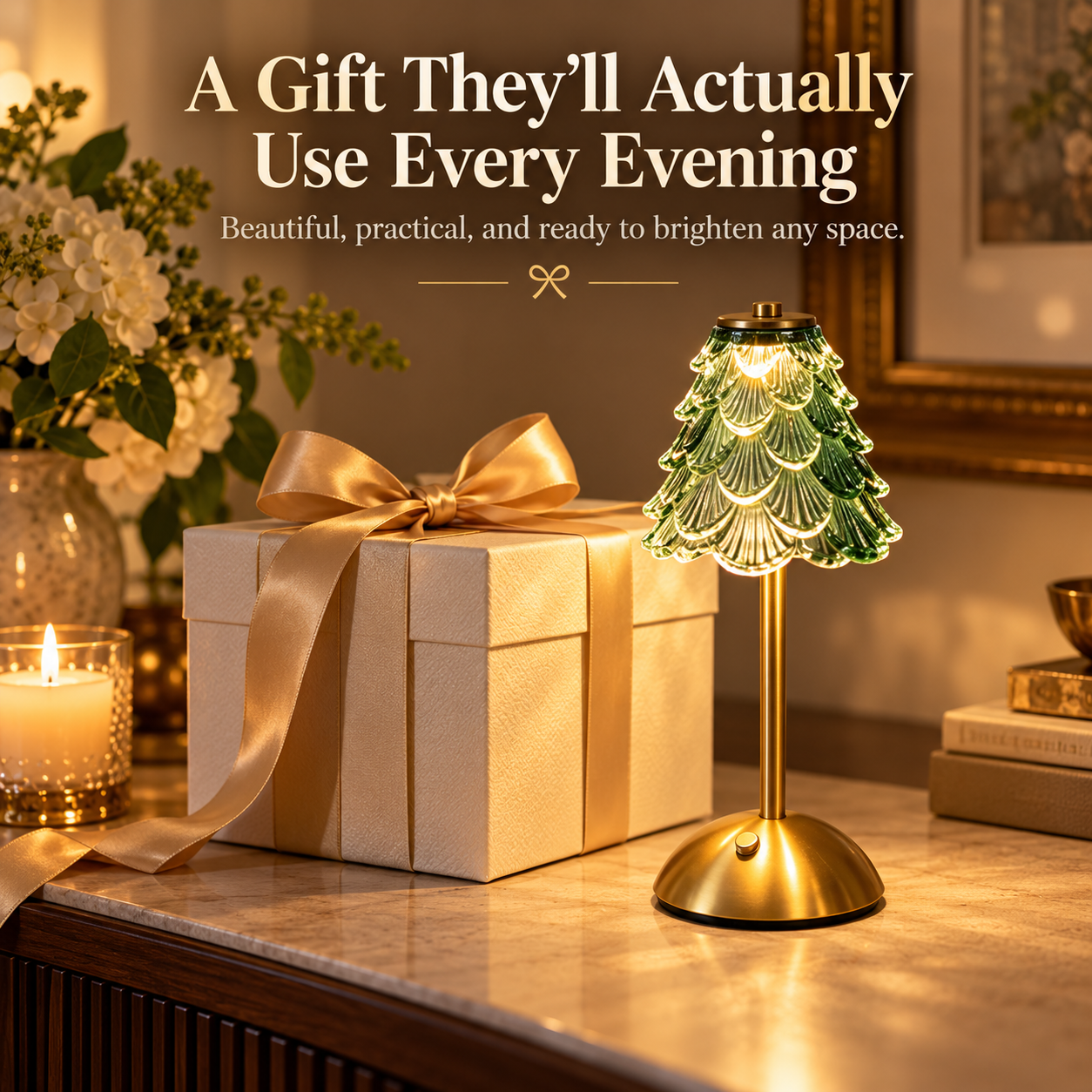 Rechargeable Crystal Tree Table Lamp