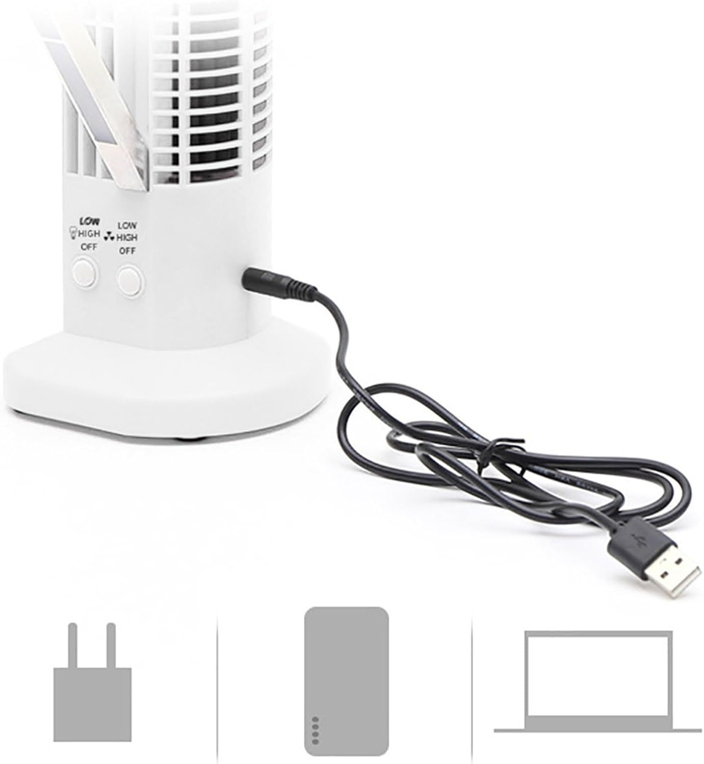 Portable Floor Fan Cooling Tower Fan With Led Light
