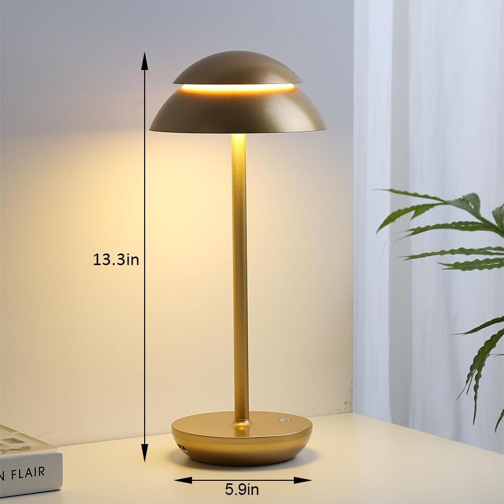 Cordless Table Lamp - Rechargeable Waterproof Desk Light