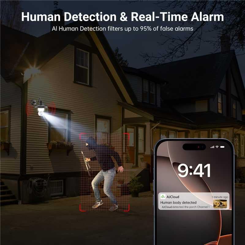 Punch-Free Smart Light Bulb Security Camera