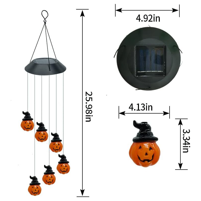 🎃Pumpkin Solar Wind Chimes