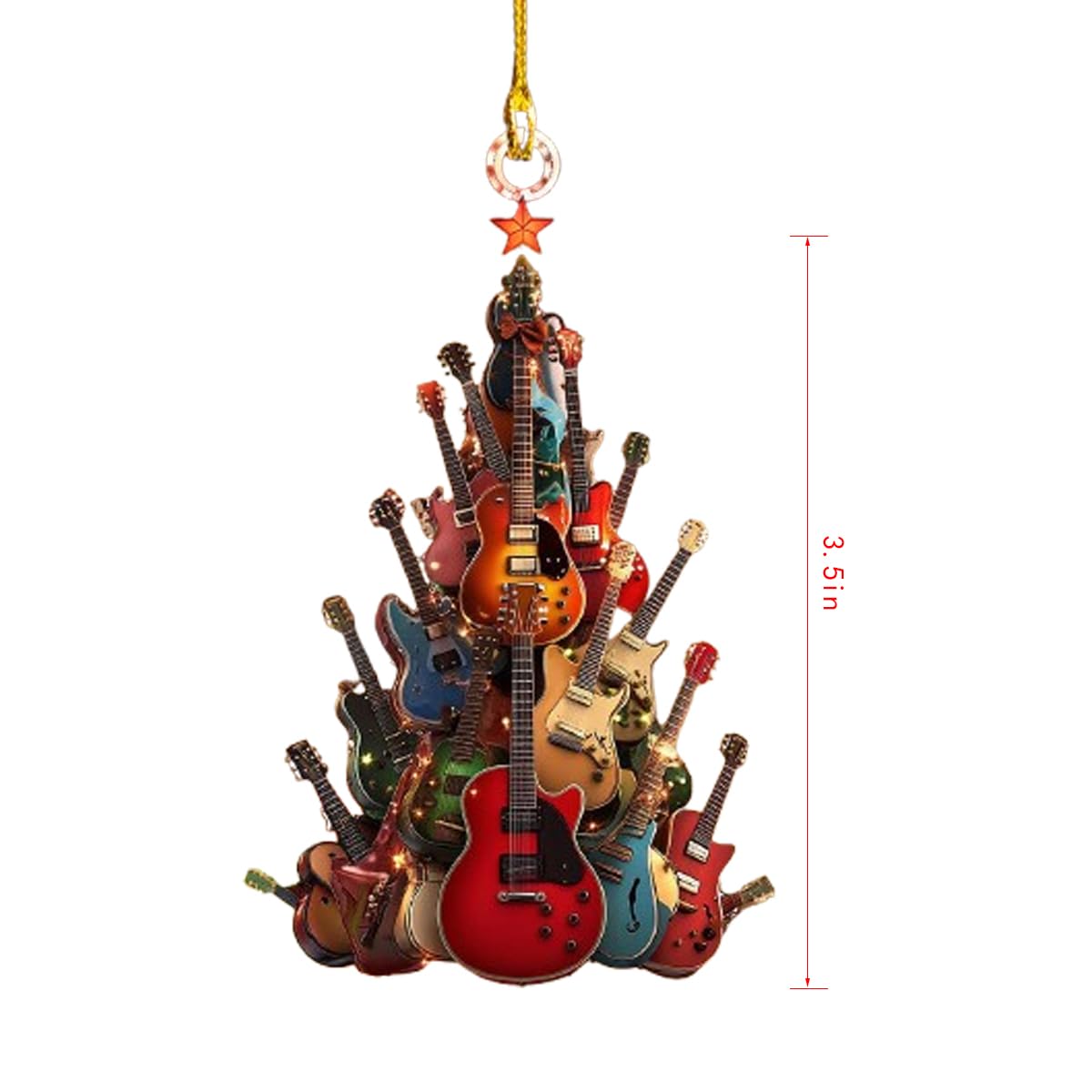 Rockin' Around The Guitar Christmas Tree Ornament