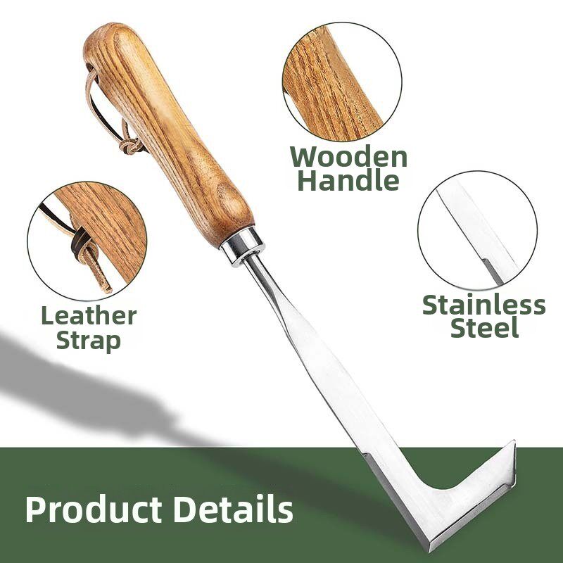 L-Shaped Stainless Steel Crevice Weeding Tool