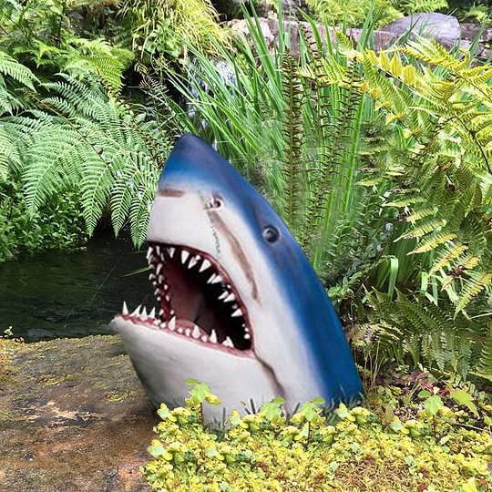 🦈Great White Shark Garden Art