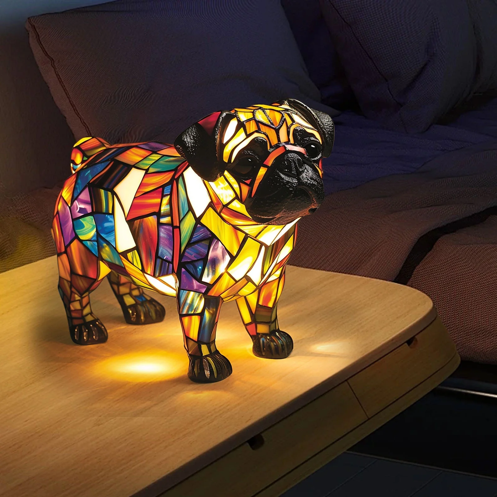Vintage Puppy Themed Table Lamp