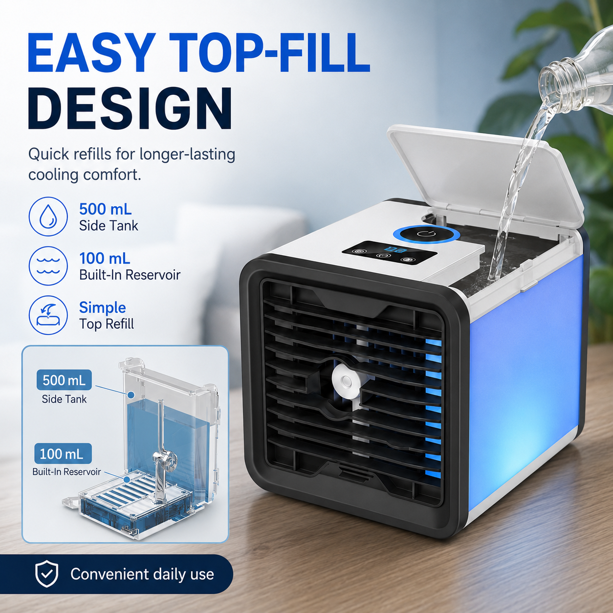 🌬️ Powerful Spray Desktop Air Cooler