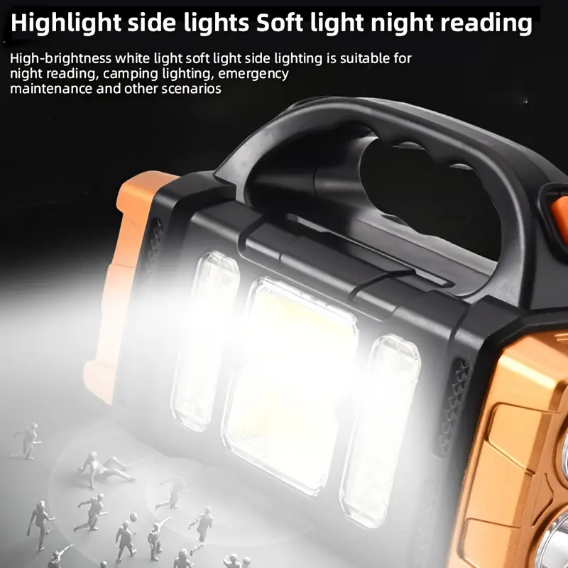 Ultra-high brightness Two Side Solar Handheld Emergencies Flashlight