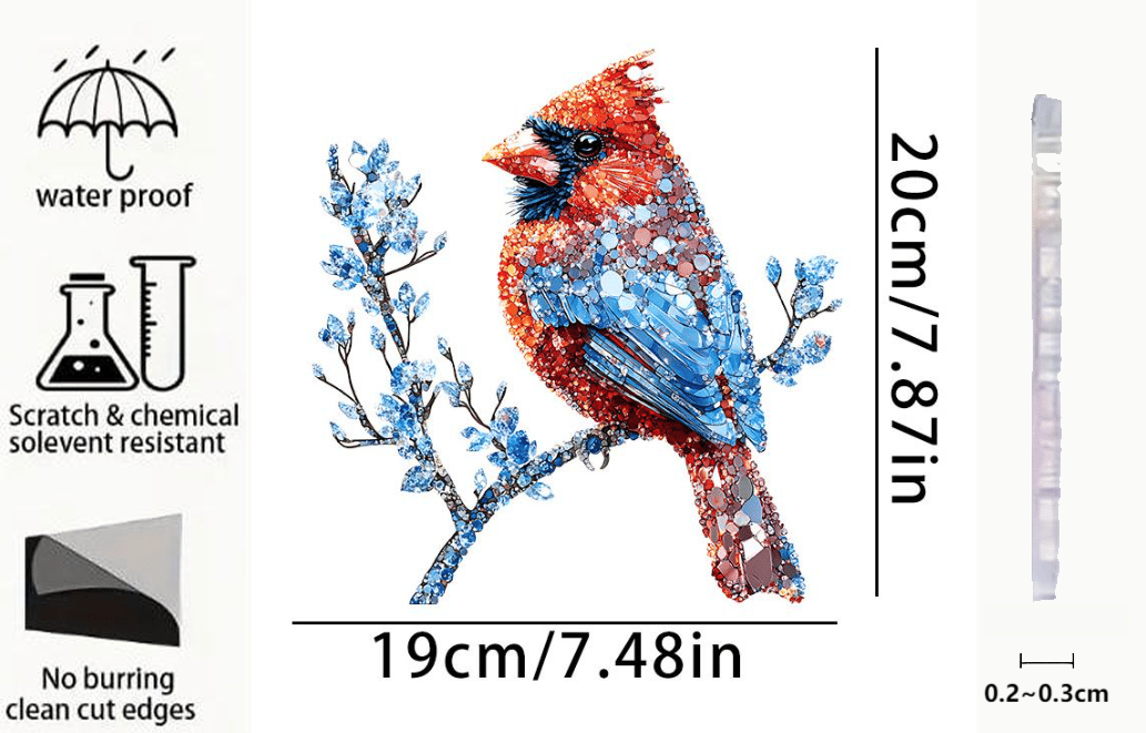 🐦❄️Cardinal Suncatcher Ornament