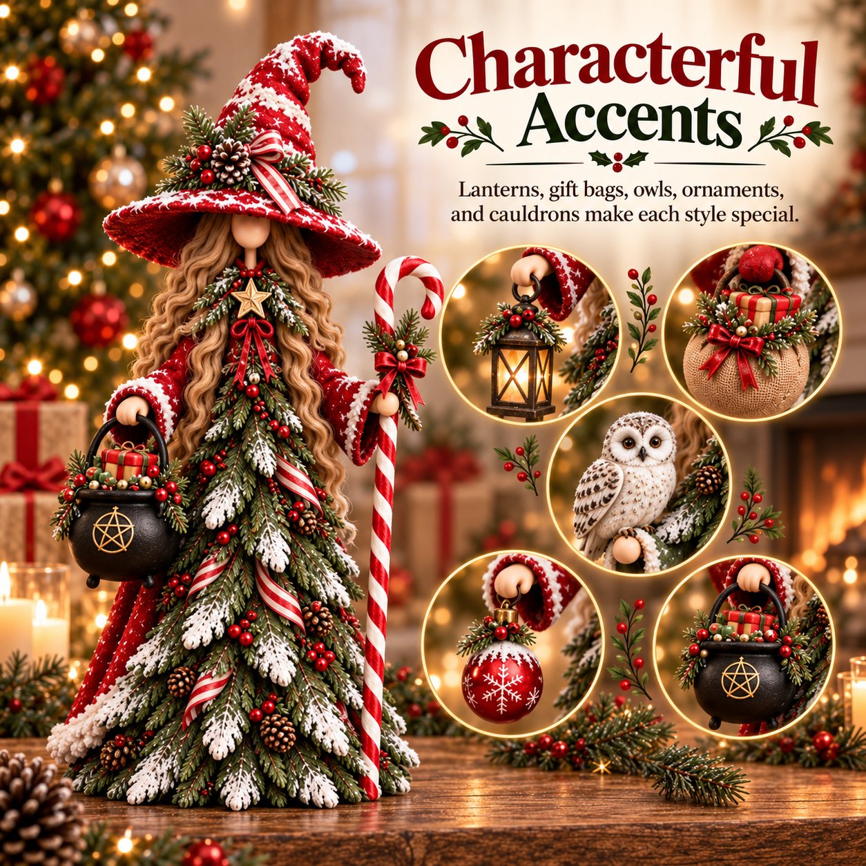 Christmas decorative figure in the shape of a Christmas tree