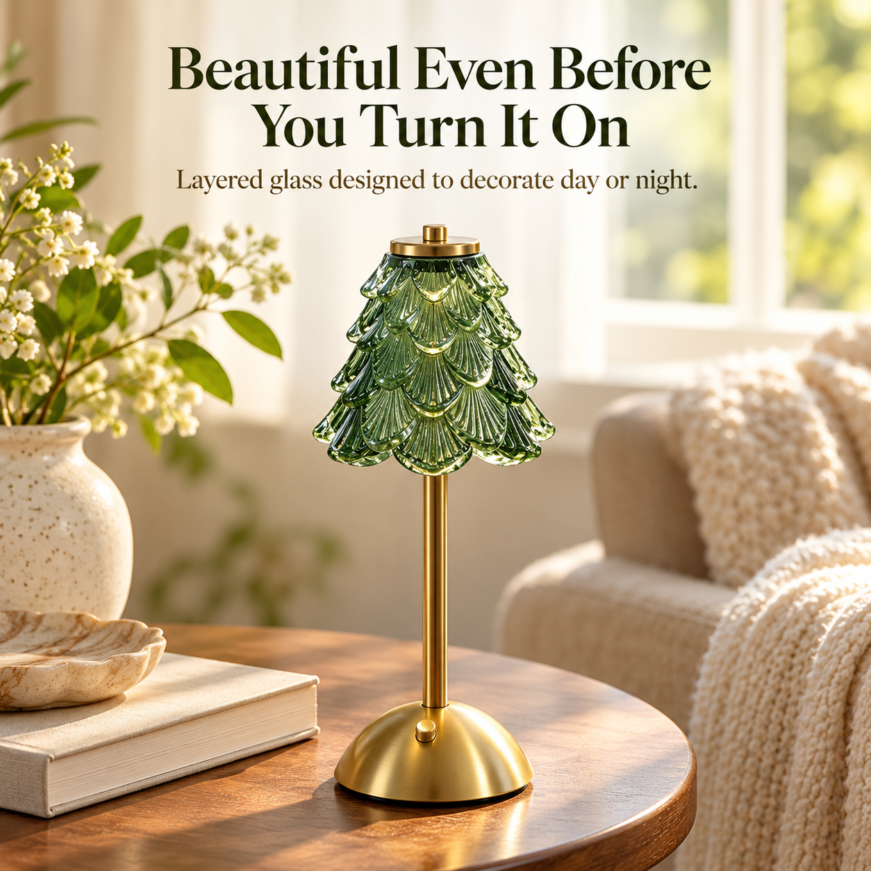 Rechargeable Crystal Tree Table Lamp