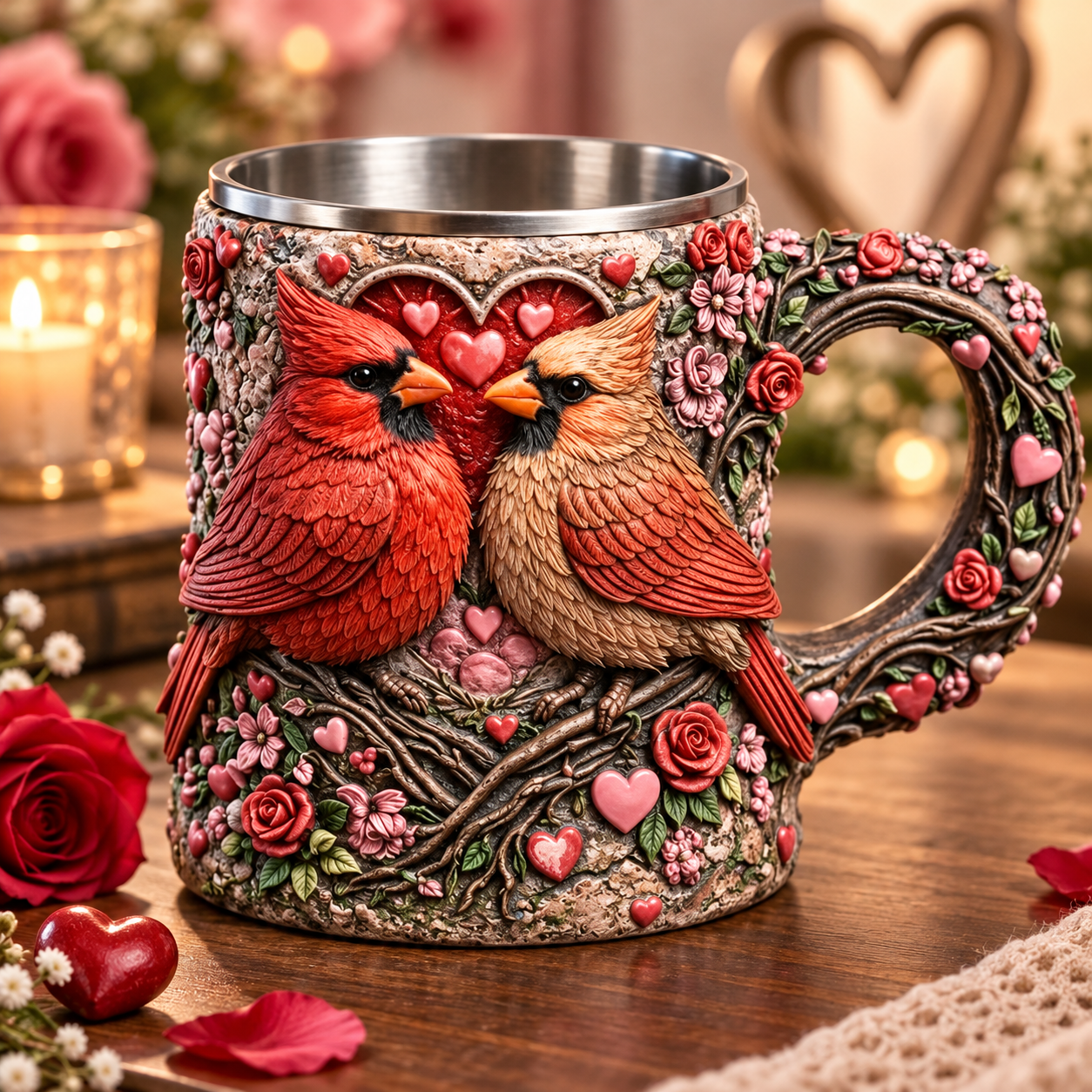 Sculpted Wildlife Stainless Steel Mug Collection