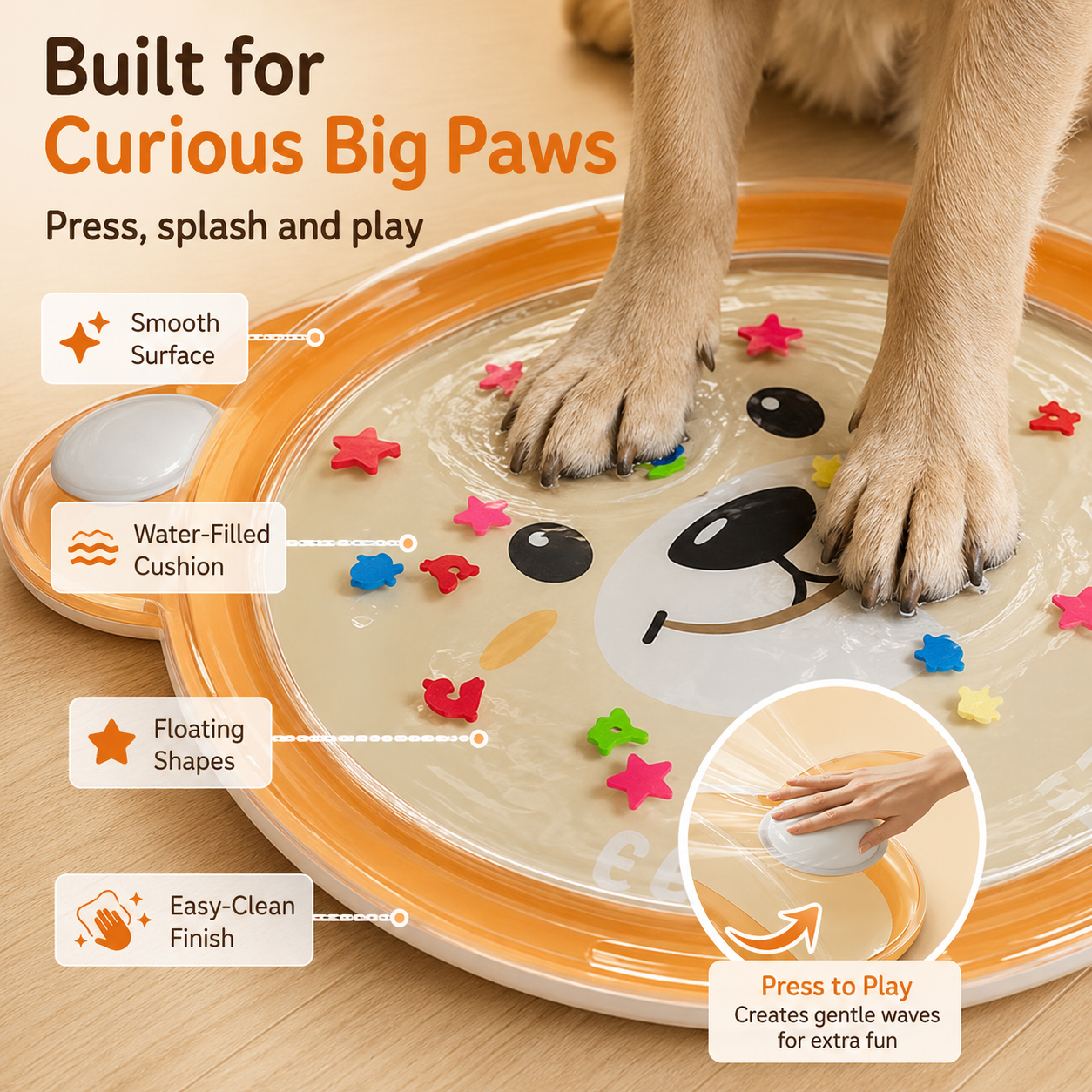 🐾 Non-Slip Cooling Splash Pet Mat – Keeps paws & bowls cool – Ideal for hot days – easy to clean, perfect for food or water spills 💧🐶✨