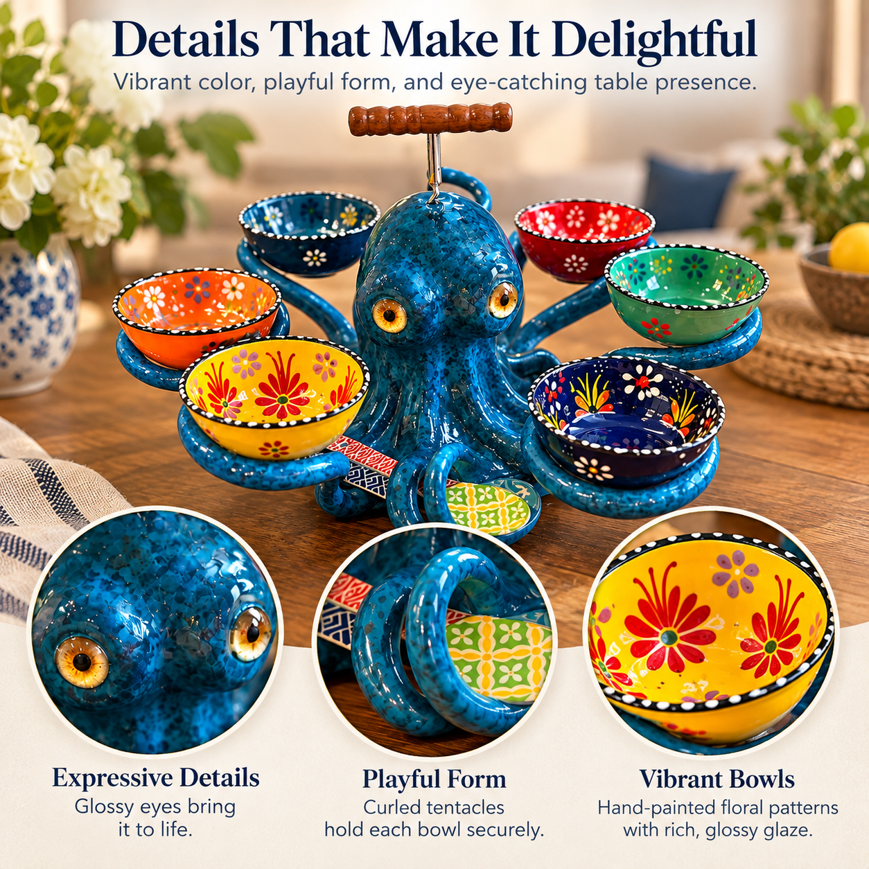 Whimsical Octopus Snack Serving Tray