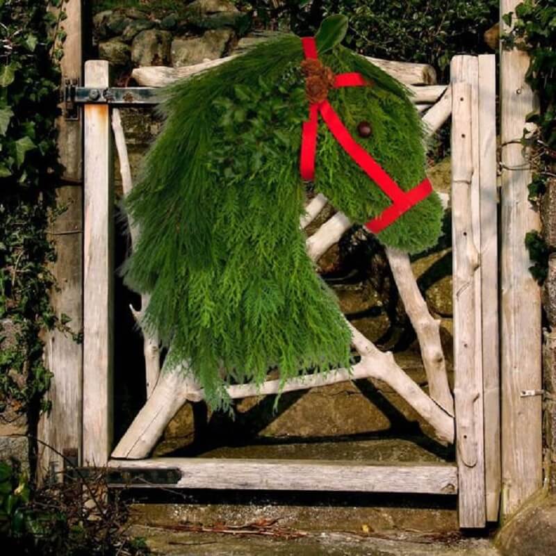 🎄🐴Handmade Farmhouse Horse Head Christmas Wreath