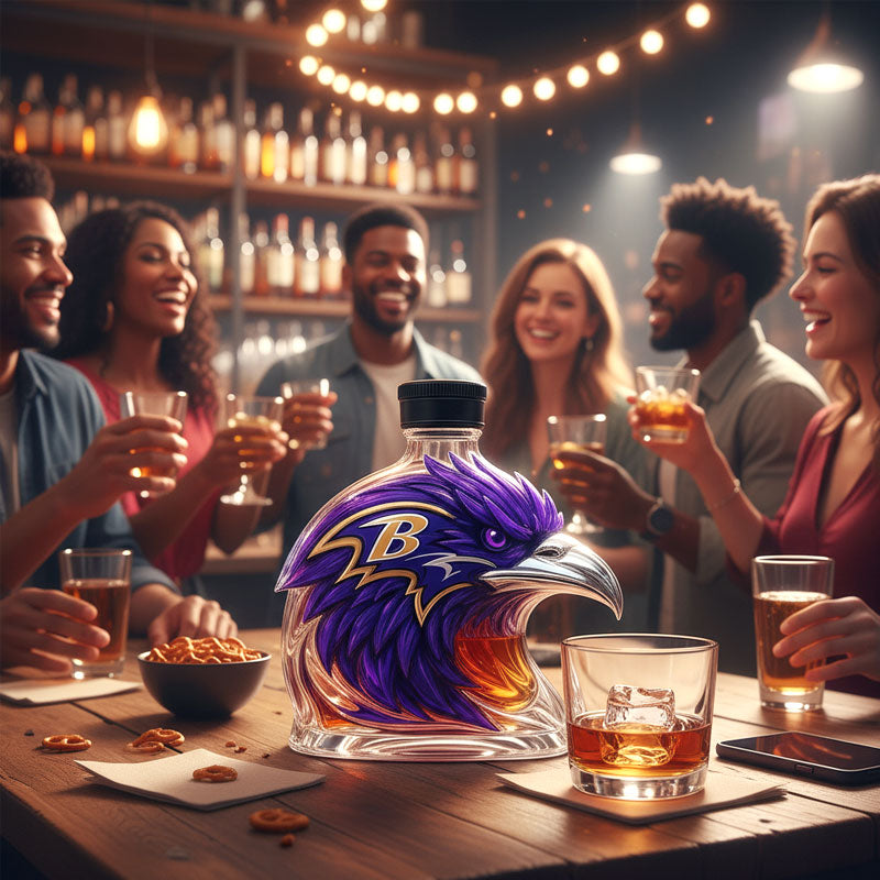 🏈 NFL Team🔥Baltimore Ravens 30th Anniversary Whiskey Bottle