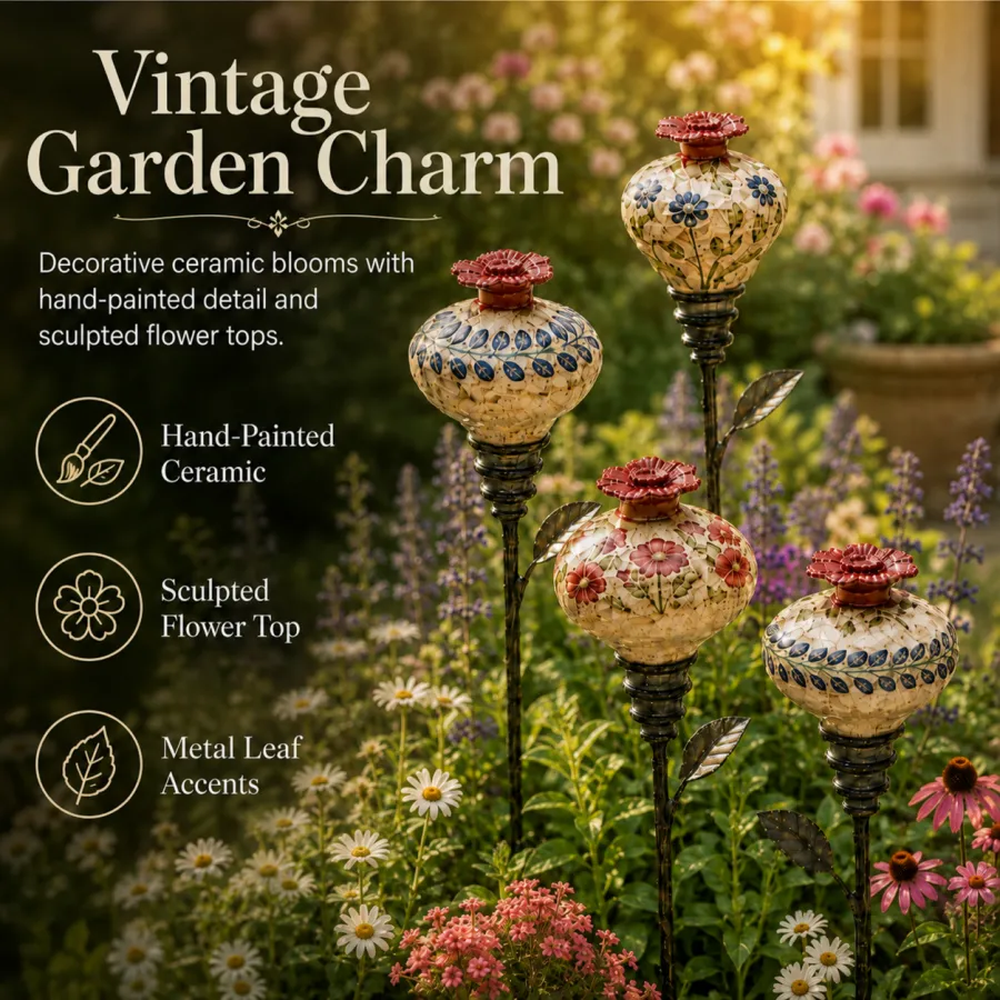 Ceramic Hummingbird Feeder Garden Stake – Bring Your Garden To Life With Every Visit 🐦🌿